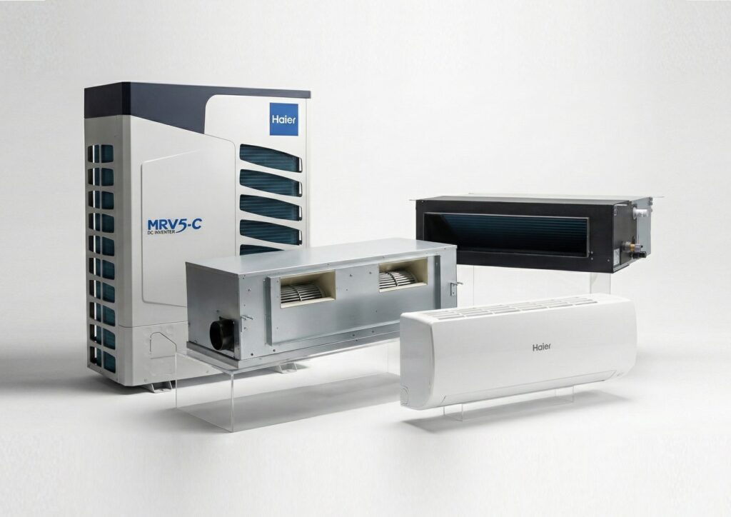 Diagram of Haier MRV VRF system installation